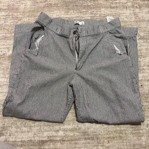 Hollister Black and White Pinstripe Pants